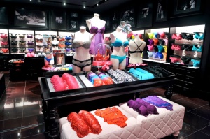 Merchandising in an undergarments store